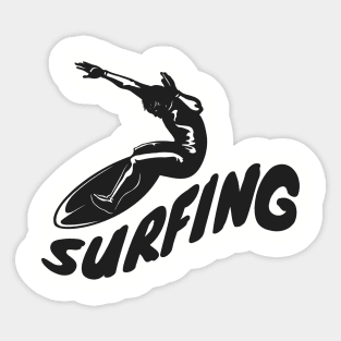 Surfing Wave Surfing Sticker